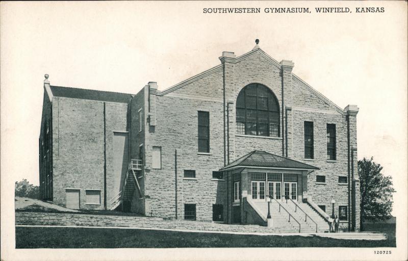 Southwestern Gymnasium Winfield Kansas Curt Teich