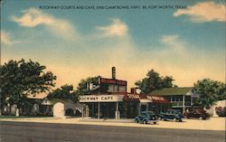 Rockway Courts and Cafe Fort Worth, TX Postcard Postcard Postcard
