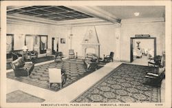 Newcastle's Hotel Plaza Lounge Indiana Curt Teich Postcard Postcard Postcard
