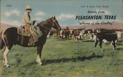 Just a Lone Cow Hand on the Rio Grande Postcard