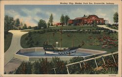 Monkey Ship, Mesker Park Zoo Postcard