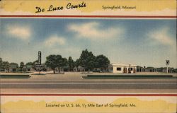 De Luxe Courts Springfield, MO Postcard Postcard Postcard