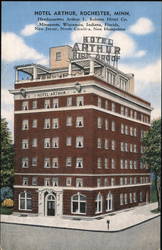 Hotel Arthur Rochester, MN Postcard Postcard Postcard