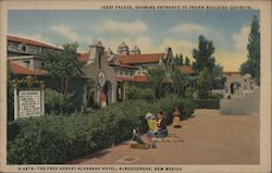 The Fred Harvey-Alvarado Hotel Postcard