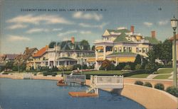 Edgemont Drive Along Deal Lake Postcard