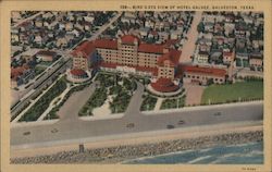 BIrd's Eye View of Hotel Galvez Postcard