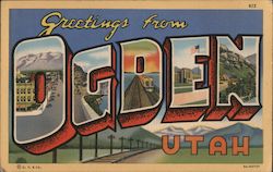 Greetings form Ogden, Utah Postcard