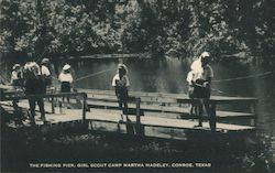 The Fishing Pier Girl Scout Camp Martha madeley Conroe, TX Postcard Postcard Postcard