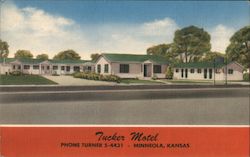 Tucker Motel Minneola, KS Postcard Postcard Postcard