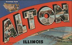 Greetings from Alton, Illinois Postcard