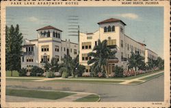 Park Lane Apartment Hotel Miami Beach, FL Postcard Postcard Postcard