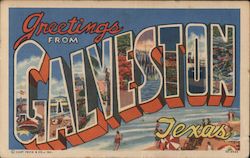 Greetings from Galveston, Texas Postcard Postcard Postcard