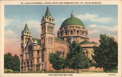 St. Louis Cathedral, Lindell Blvd. and Newstead Ave. Missouri Postcard Postcard Postcard