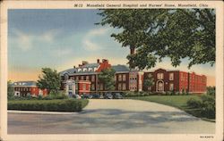 Mansfield General Hospotal and Nurses' Home Postcard
