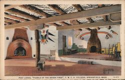Post Lodge "Pueblo of The Seven Fires", Y.M.C.A. College Springfield, MA Postcard Postcard Postcard