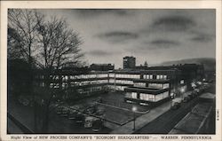 Night View of New Process Company's "Economy Headquarters" Postcard