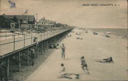 Beach Front, Lavallette New Jersey Postcard Postcard Postcard