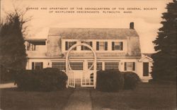 Garage and Apartment of the Headquarters of the General Society of Mayflower Descendants Postcard