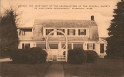 Garage and Apartment of the Headquarters of the General Society of Mayflower Descendants Postcard