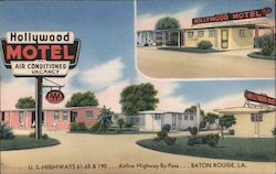 Hollywood Motel Baton Rouge, LA Postcard Postcard Postcard