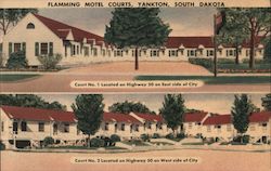 Flamming Motel Courts Yankton, SD Postcard Postcard Postcard