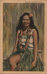 Hula Girl Hawaiian Islands Native Americana Postcard Postcard Postcard