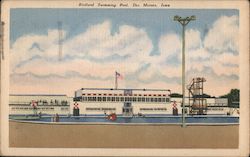 Birdland Swimming Pool Des Moines, IA Postcard Postcard Postcard