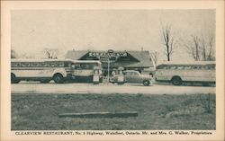 Clearview Restaurant Postcard