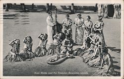 Hula Maids and Poi Pounder Postcard