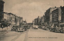 Looking Up Main Street from White Street Danbury, CT Postcard Postcard Postcard