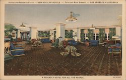 Attractive Mezzanine Parlor-New Rosslyn Hotels Postcard