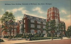 Michigan Union Building, University of Michigan Postcard