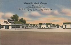 Assunto's Auto Courts Lake Charles, LA Postcard Postcard Postcard