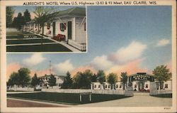 Albrecht's Motel Eau Claire, WI Postcard Postcard Postcard
