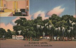 Rainbow Motel Savannah, GA Postcard Postcard Postcard