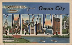 Greetings from Ocean City Maryland Postcard Postcard Postcard