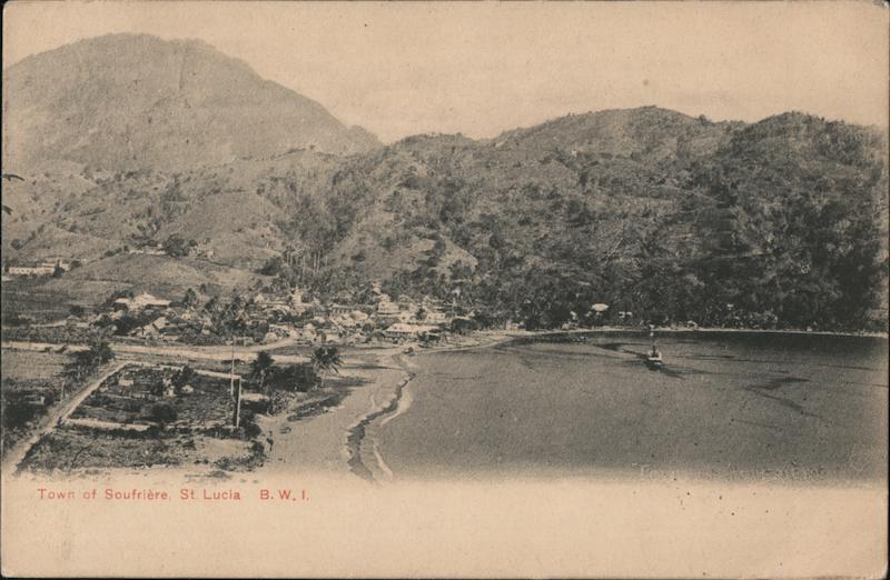 Town of Soufrière St. Lucia B. W. I. Saint Vincent e Grenadine
