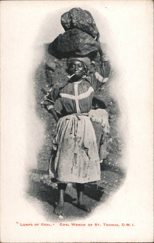 Coal Woman of St. Thomas Virgin Islands Caribbean Islands