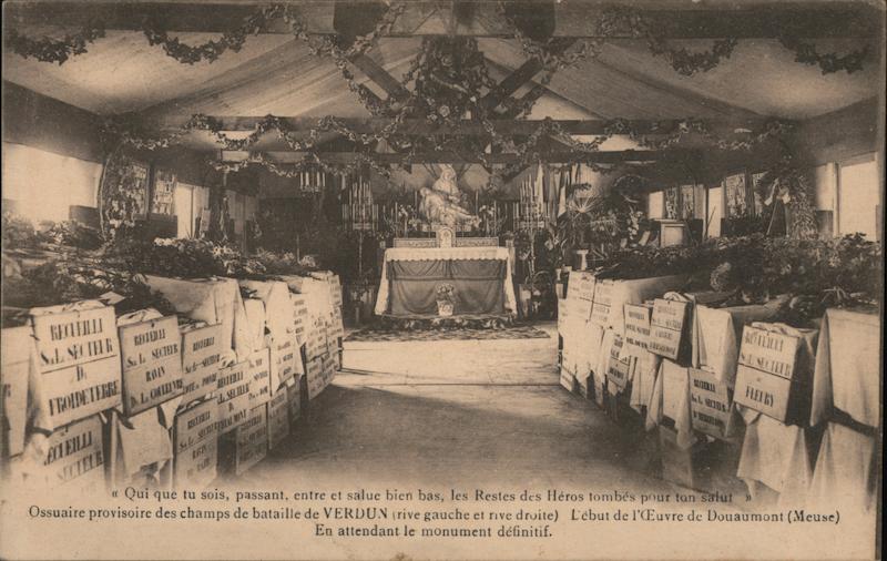 Ossuaire provisoire des champs de bataille de Verdun France