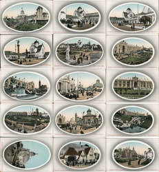 Set of 15: Exposition de Bruxelles, 1910 Postcard