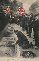 The Pavement Artist - British & Japanese Flags London, England Postcard Postcard Postcard