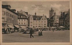 Marktplatz mit Rathaus Postcard
