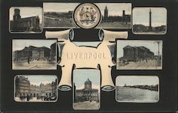 Various Sights of Liverpool UK Merseyside Postcard Postcard Postcard