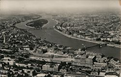 Aerial View of Budapest Postcard