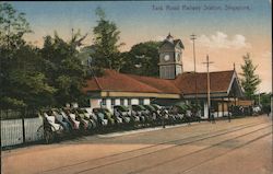 Tank Roas Railway Station, Singapore Postcard
