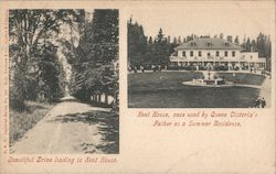 Beautiful Drive leading to Kent House - Kent House, once used by Queen Victoria's Father as a Summer Residence Montmorency Falls Postcard