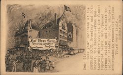 HofBrau Haus Broadway & 10th St. Postcard