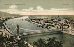 Erzsébet-hid - Elisabeth-Brucke Budapest Postcard