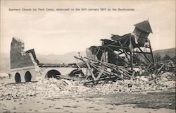 Garrison Church up Park Camp on the 14th of January 1807 destroyed by earthquake Postcard