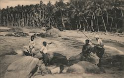 The Sea Shore, Mount Lavinia, Ceylon Postcard